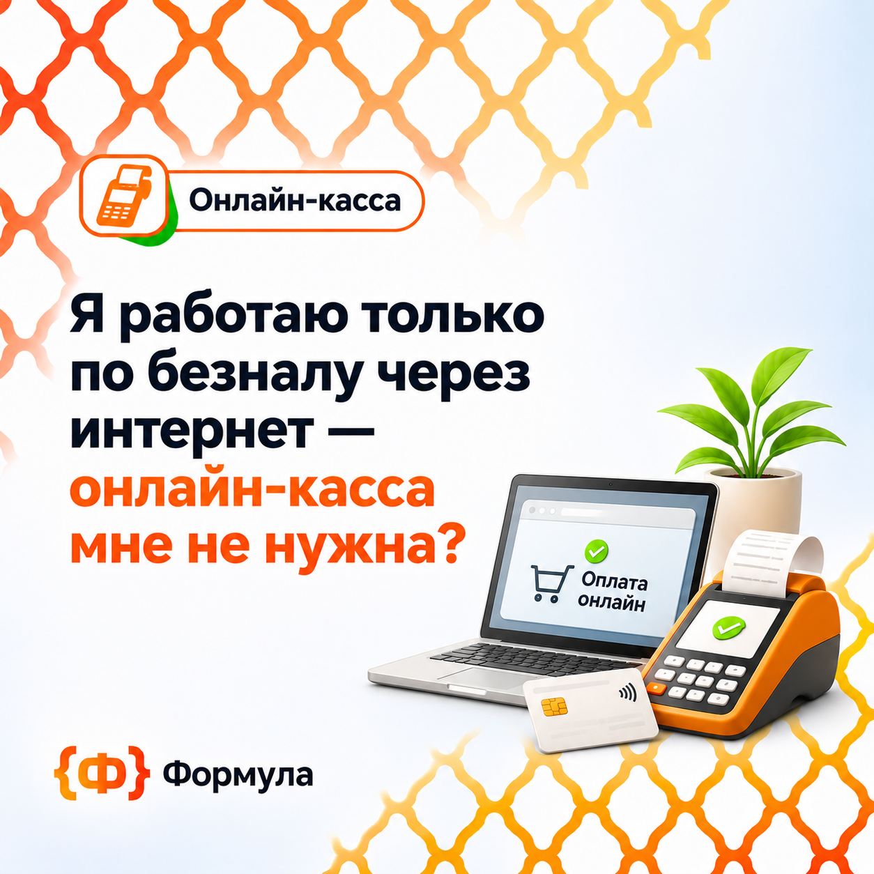Я работаю только по безналу через интернет — онлайн-касса мне не нужна
